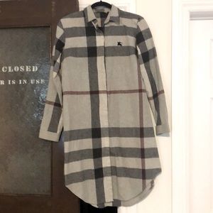 BURBERRY button up dress or over sized long shirt